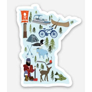 Mini MN Icons Cut Out Decal Sticker for wholesale by Little Dorset Shop