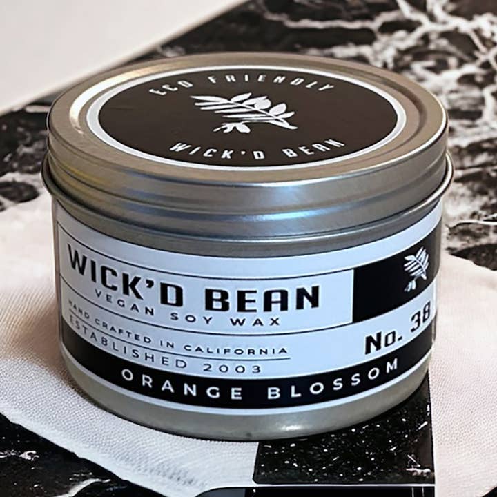 Tin Candle - Orange Blossom for wholesale by Wick’d Bean