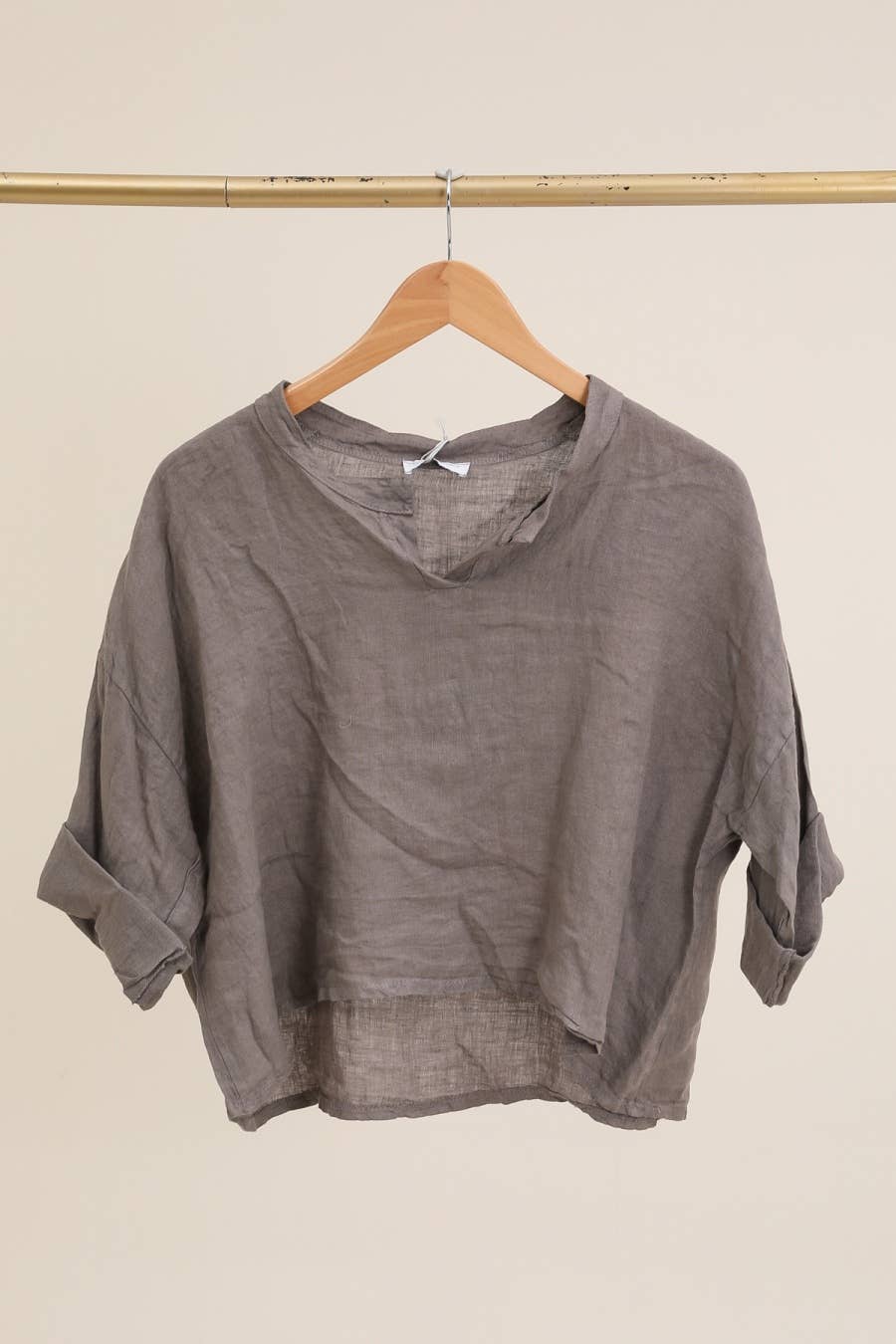 la maison des fibres naturelles - Wholesale Blouse - Dames - Linnen top met v-hals 23100, 100% linnen44