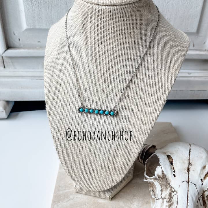 Boho Ranch Shop - Wholesale Pendant/Charm Necklace - Western Beaded Bar Necklace