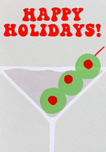 Alphabet Studios - Wholesale Season's Greetings Card - HOLIDAY MARTINI  GREETING CARD1