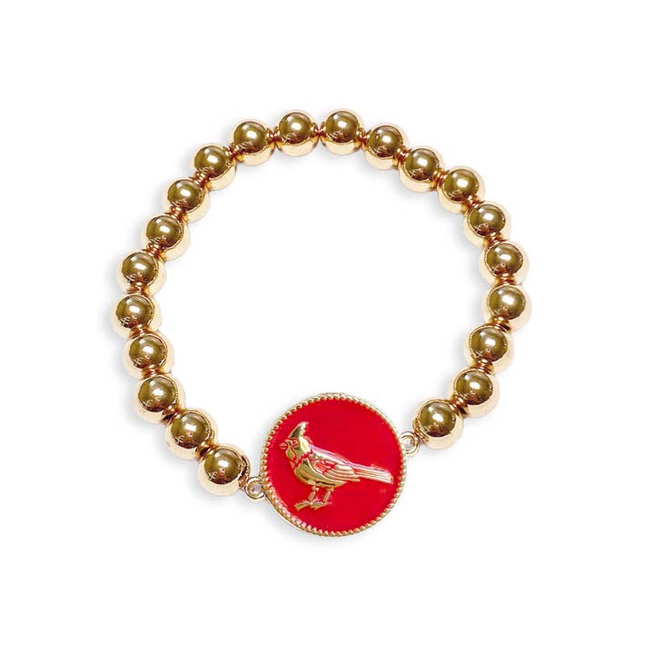 Red Cardinal Bracelet for wholesale by Viv&Lou