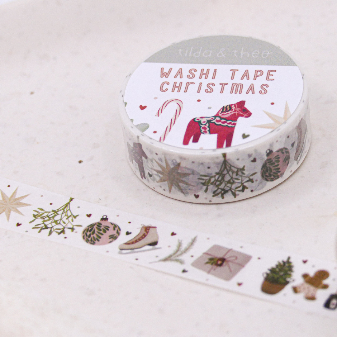 Tilda&Theo – Engroshandel Washitape – Washi tape jul - Masking tape fra Sverige1