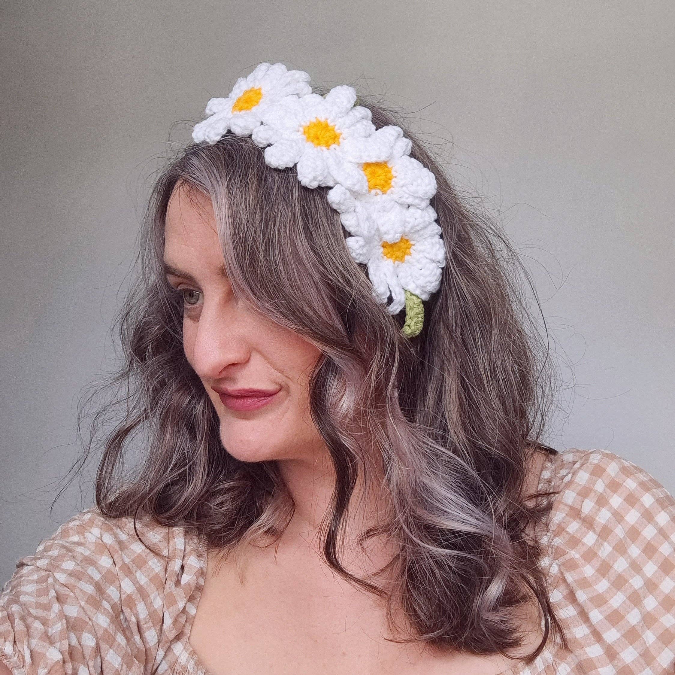 The Pigeon's Nest – wholesale Knitting/Crochet Supplies – Daisy Headband Printed Crochet Pattern | Summer Makes2