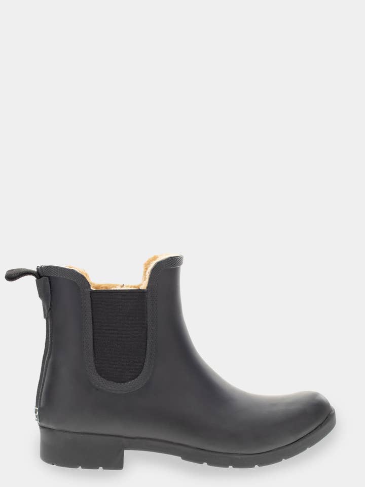 STIVALE DA PIOGGIA IN PELUCHE EASTLAKE CHELSEA - NERO per la vendita all'ingrosso da parte di Chooka