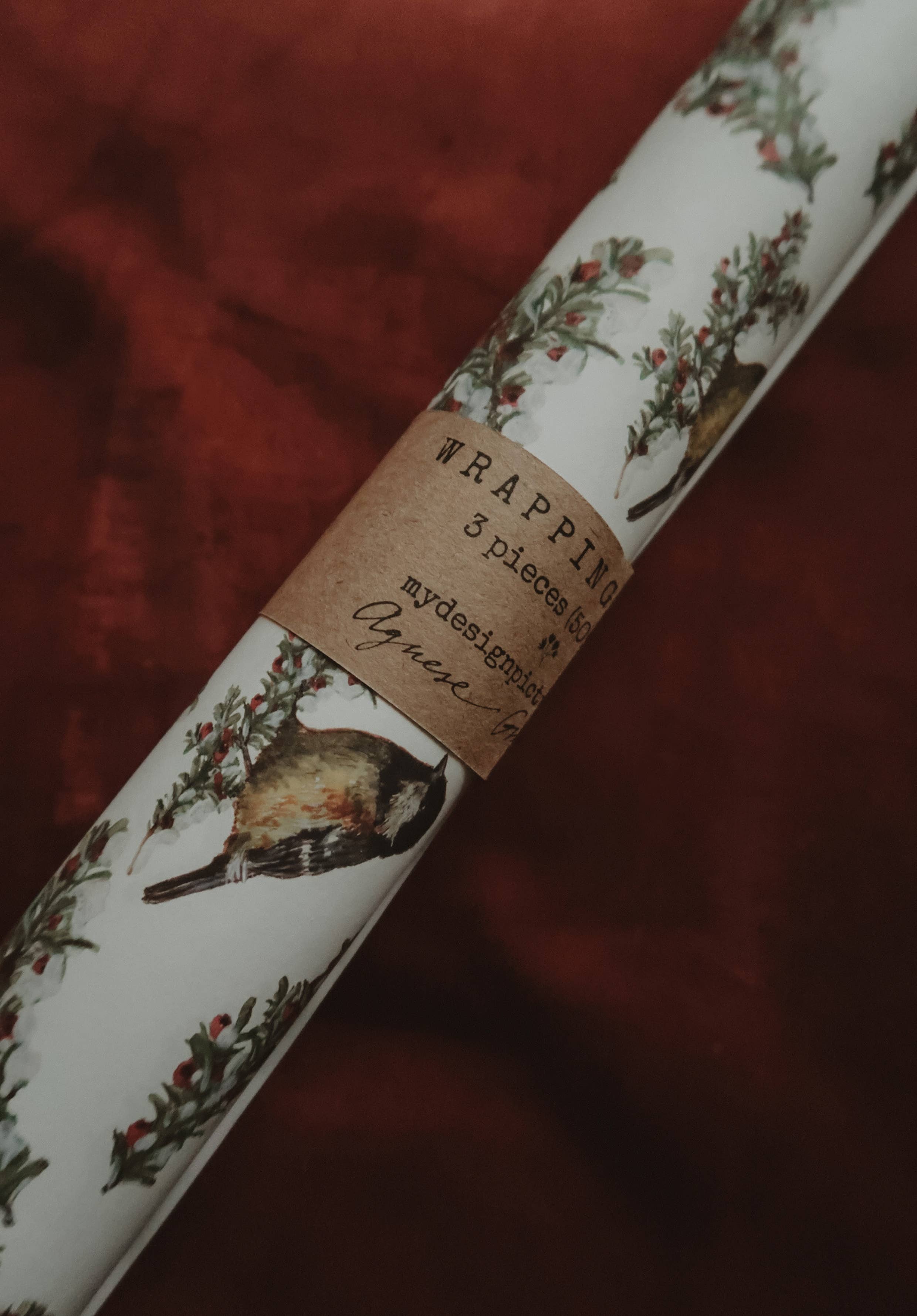 MyDesignPictures - Wholesale Flat Wrap - Tit Bird Wrapping Paper6