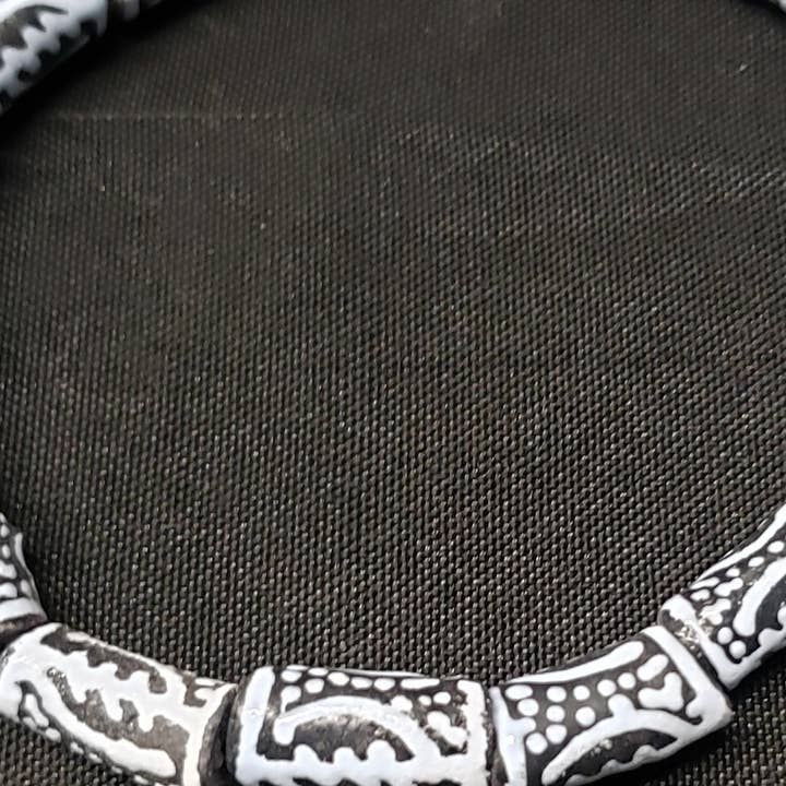 Aadampo African Beads - Venta al por mayor Cuentas - Cuentas de vidrio africanas, Cuentas de vidrio Adinkra, 15 Cuentas de vidrio Gye Nyame, AAB# 16753