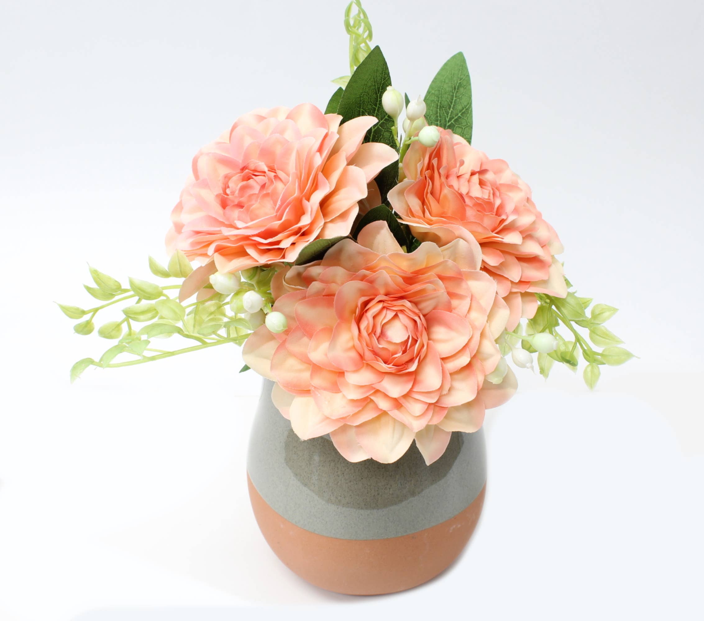 Angel Isabella - Wholesale Artificial Flowers - 9"-Traditional Artificial Silk Dahlia-3 Stems2