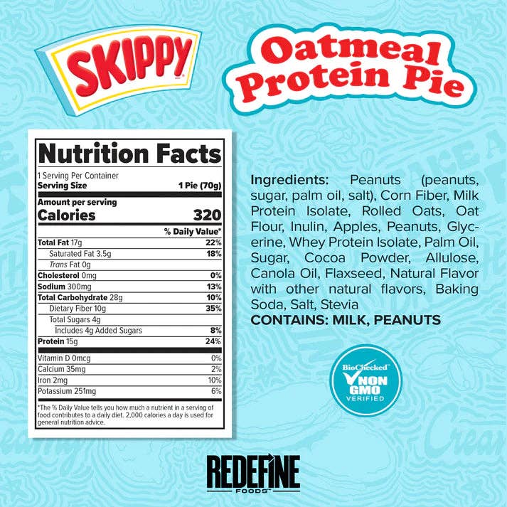 Campus Protein - Wholesale Snack Bar - Redefine x Skippy® Oatmeal Protein Pie