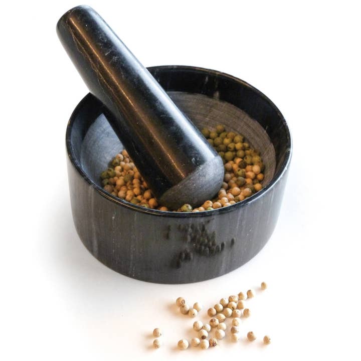 RSVP International - Wholesale Mortar & Pestle - Marble Mortal & Pestle - Black2