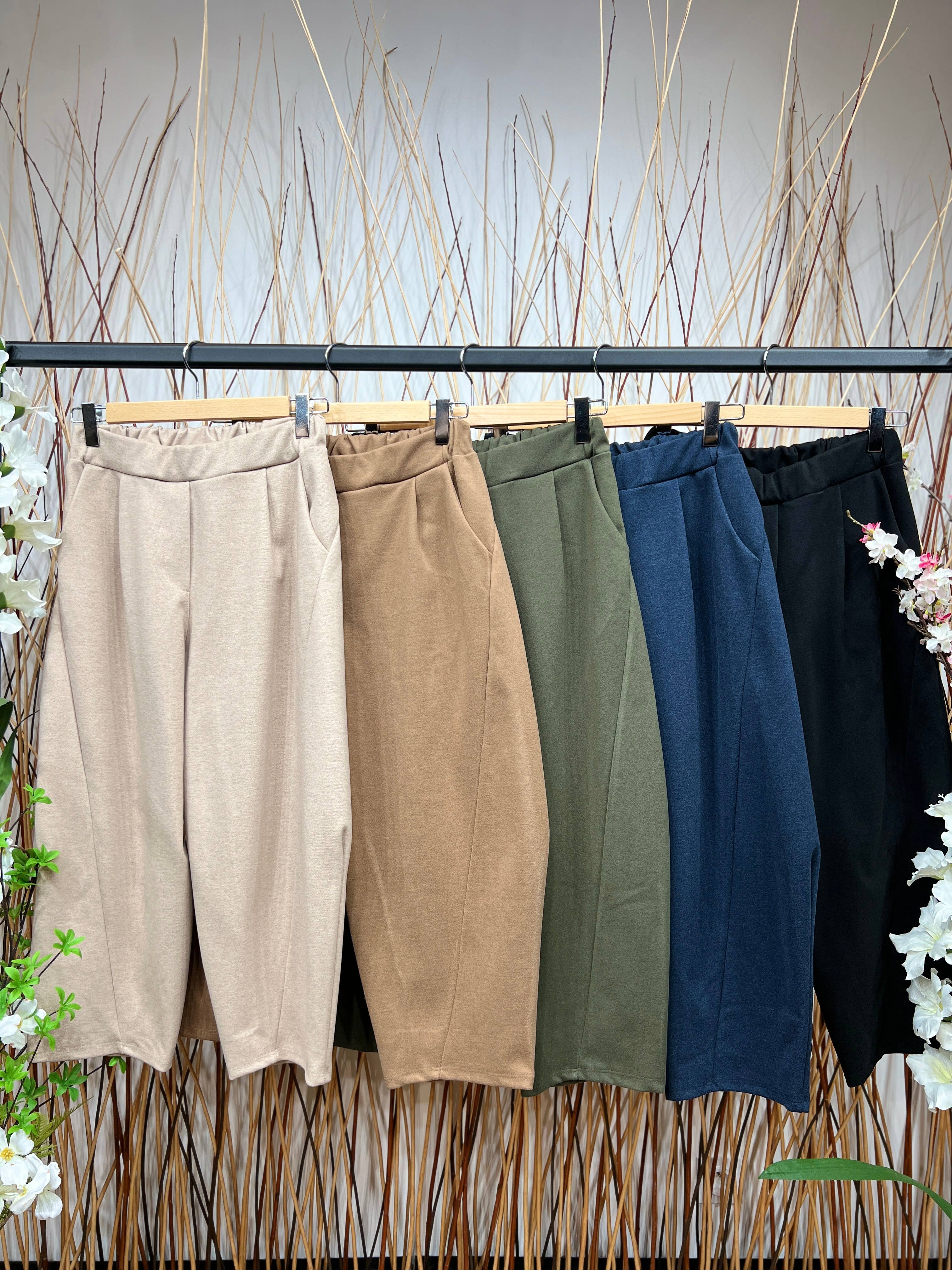 L'Emotion – wholesale Pants – Women's – Balloon Fit Elastic Waist Comfort Wide Leg Pants7