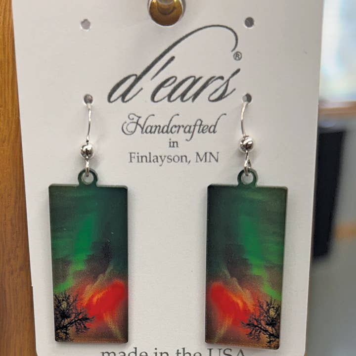 d'ears inc. - Wholesale Hangende/ronde oorbellen - Groene Bliksem Aurora oorbellen, sterling zilveren oorhaken3