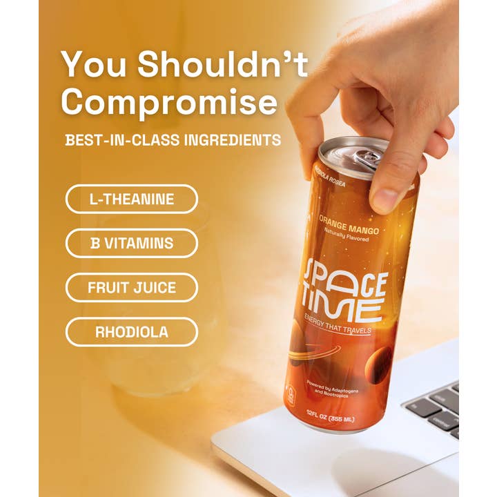 SpaceTime - Wholesale Sports/Energy Drink - ORANGE MANGO - (12 Pack)4