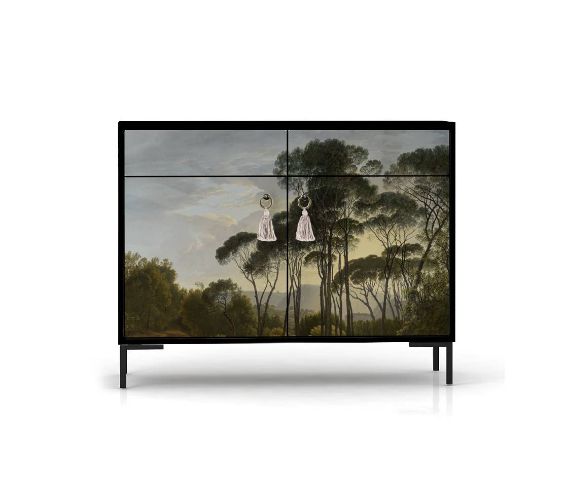 Really Nice Things - Vendita all'ingrosso Credenza - Credenza MDF 2 ante 2 cassetti stampato bosco0