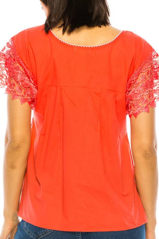 Unik – wholesale Blus - Dam – Traditionell mexikansk blouse med Puebla-broderi för vuxna S-XL5