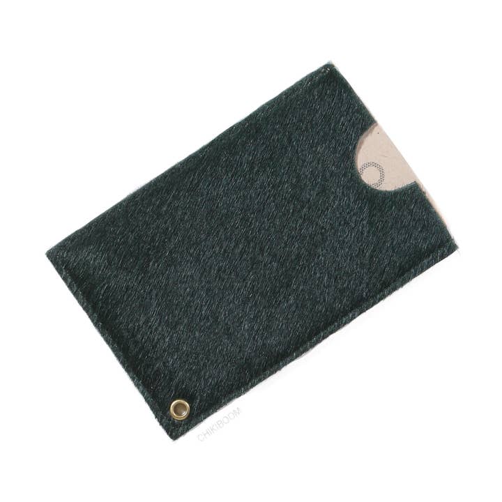Tarjetero verde de piel sintética para venta al por mayor de Chikiboom