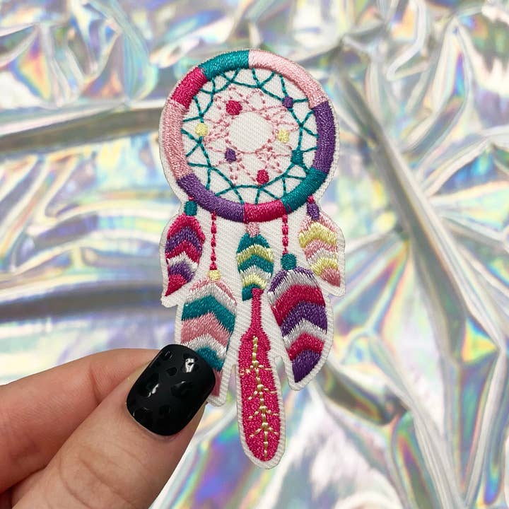 Dream Catcher Embroidered Patch Iron-On for wholesale by The Crafty Engineer