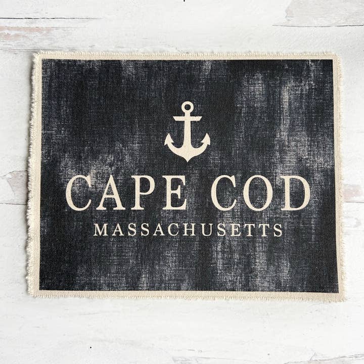 Impression sur toile personnalisée de ville, décoration murale côtière ancre 20x25 cm pour la vente par Perfect Day Print Co