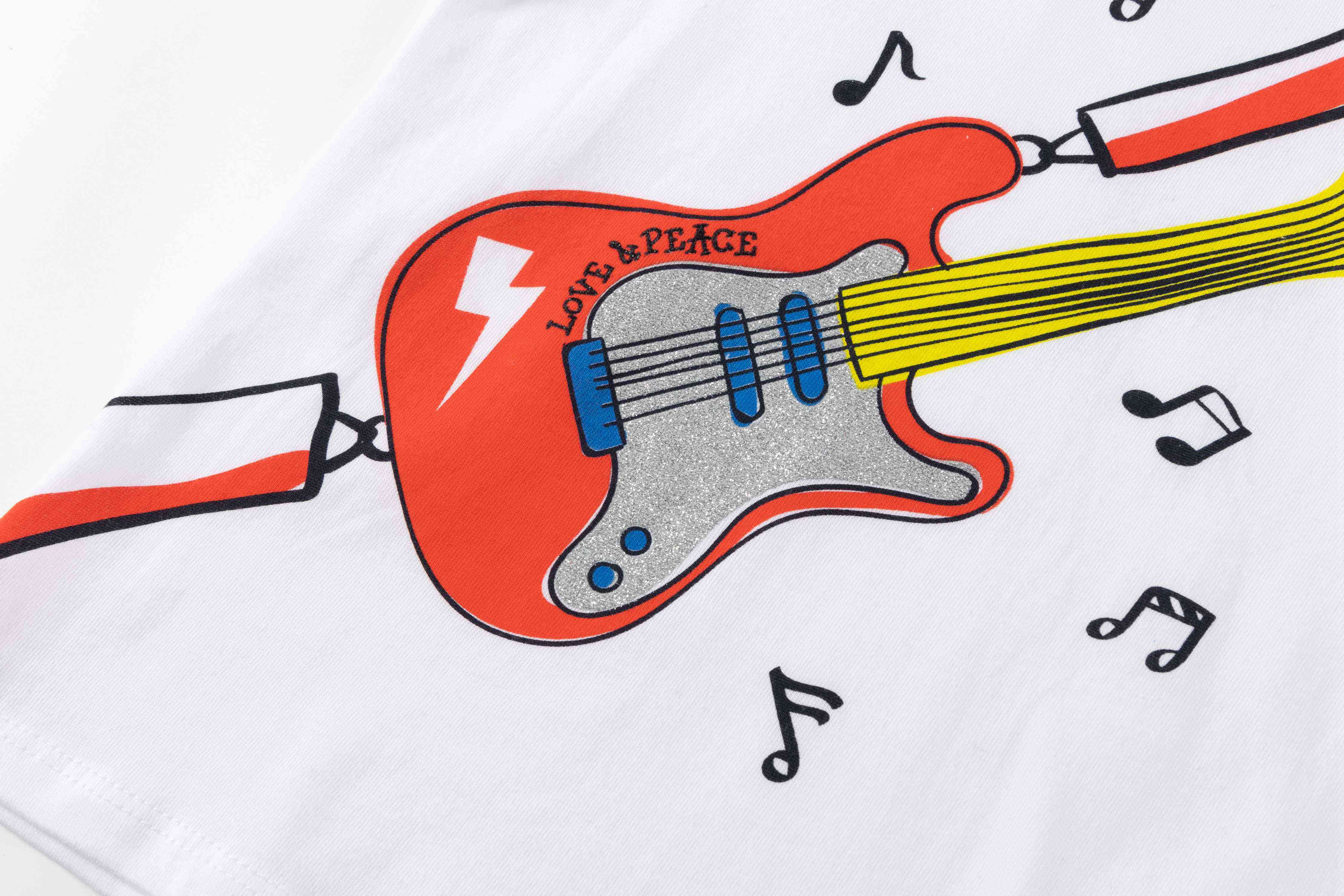 Blank Boy's T-shirt Red Guitar for wholesale on Faire2