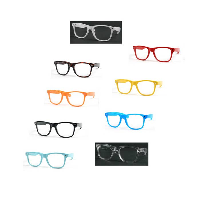 P713CL Wayfarer Lente Transparente Óculos Doze com dobradiça por atacado de Pop Fashionwear Inc