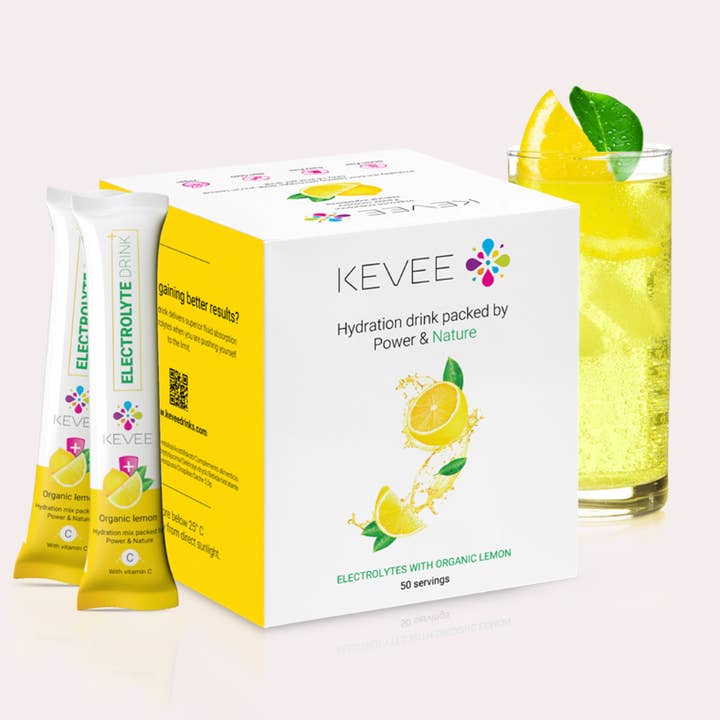 KEVEE zakjes met biologische citroen - 50 porties - voor wholesale door KEVEE Rehydration drinks