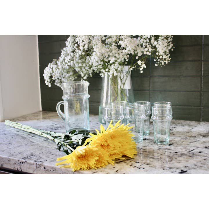 Mikwi - Wholesale Drinking Glass/Cup - Moroccan Beldi Glass Set of 6 – Handmade Recycled Glassware5