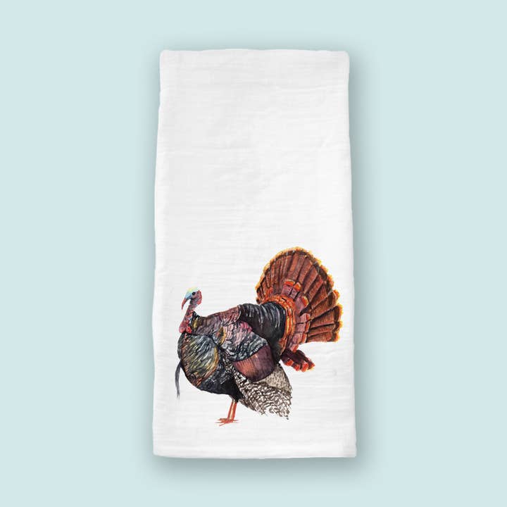 Turkey Thanksgiving Tea Towel for wholesale by Grace Langdon Art