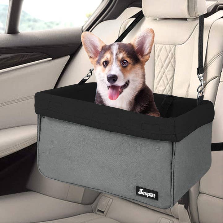 GOOPAWS Pet Travel Safety Booster Dog Car Seat with Seat Belt, Black for wholesale by Jespet