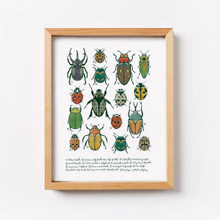 Beetle Art Print for wholesale by Root & Branch Paper Co.