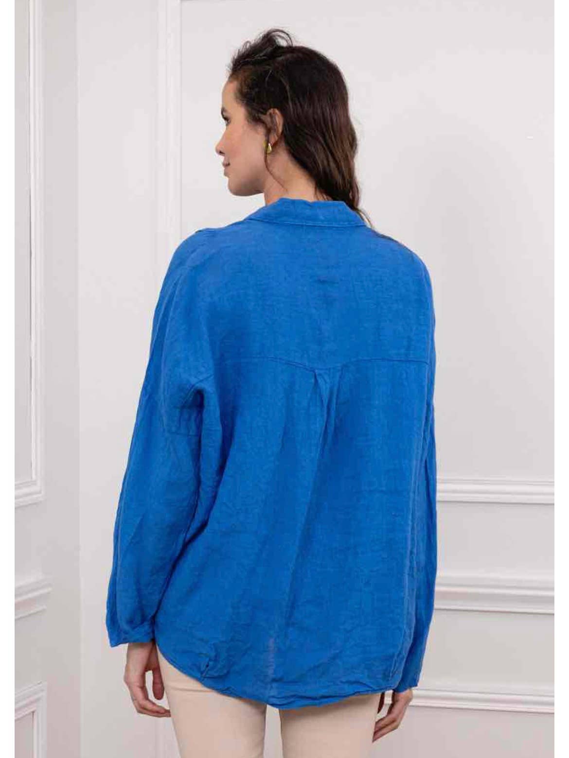 LINEN & COTTON HOUSE – Túnica - Mulher por atacado – CAMISA DE LINHO PARA MULHER 97188ROUPA PRIMAVERA VERÃO2