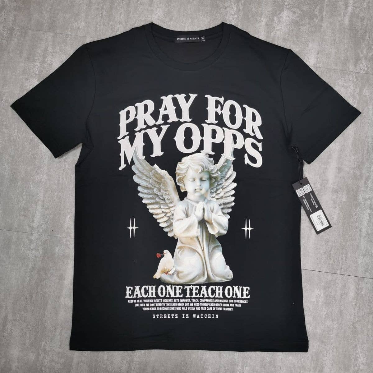 Streetz iz Watchin - Wholesale Screen Printed T-Shirt - Men's - Pray for My Opps2