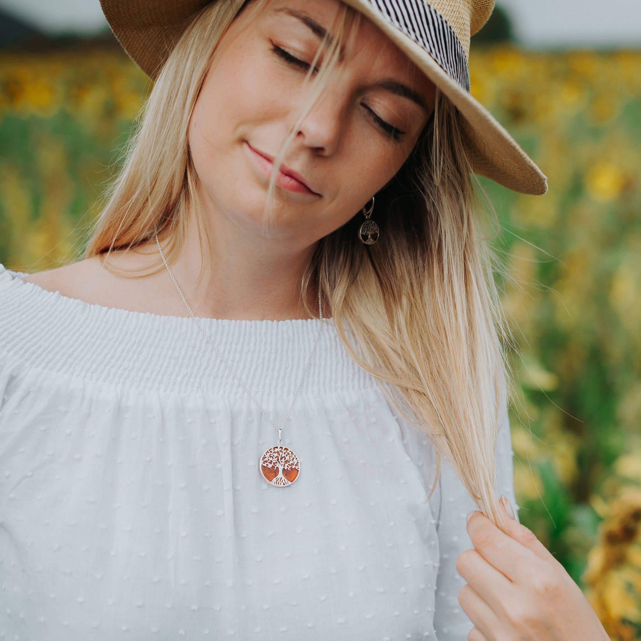 Marcin Waryszak – Colar pingente/pendente por atacado – Pendente Árvore da Vida Prateado Báltico Árvore De7