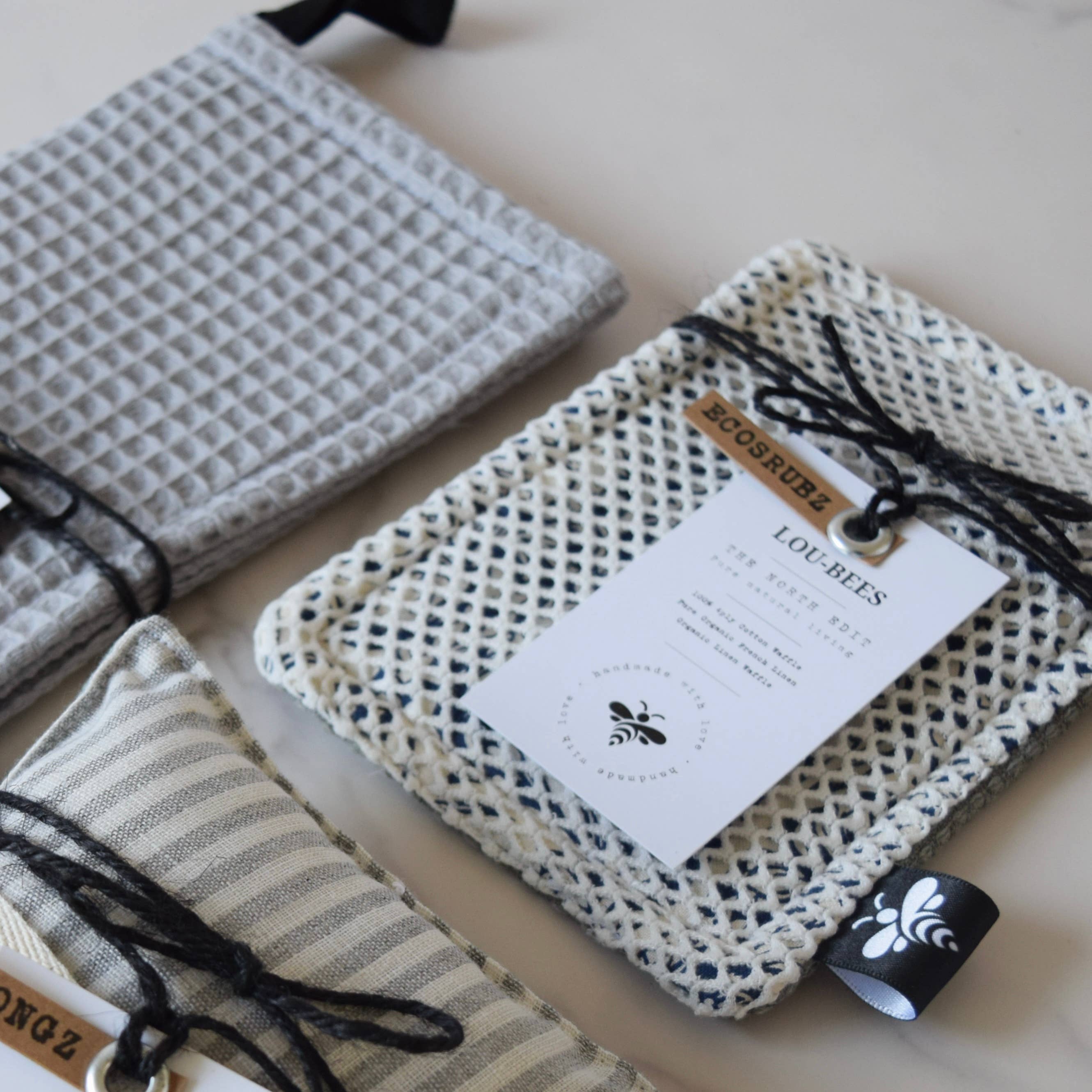 Lou Bees - Wholesale Cleaning Sponge - EcoScrubz – William Morris & Linen Zero Waste Kitchen Scrubb0