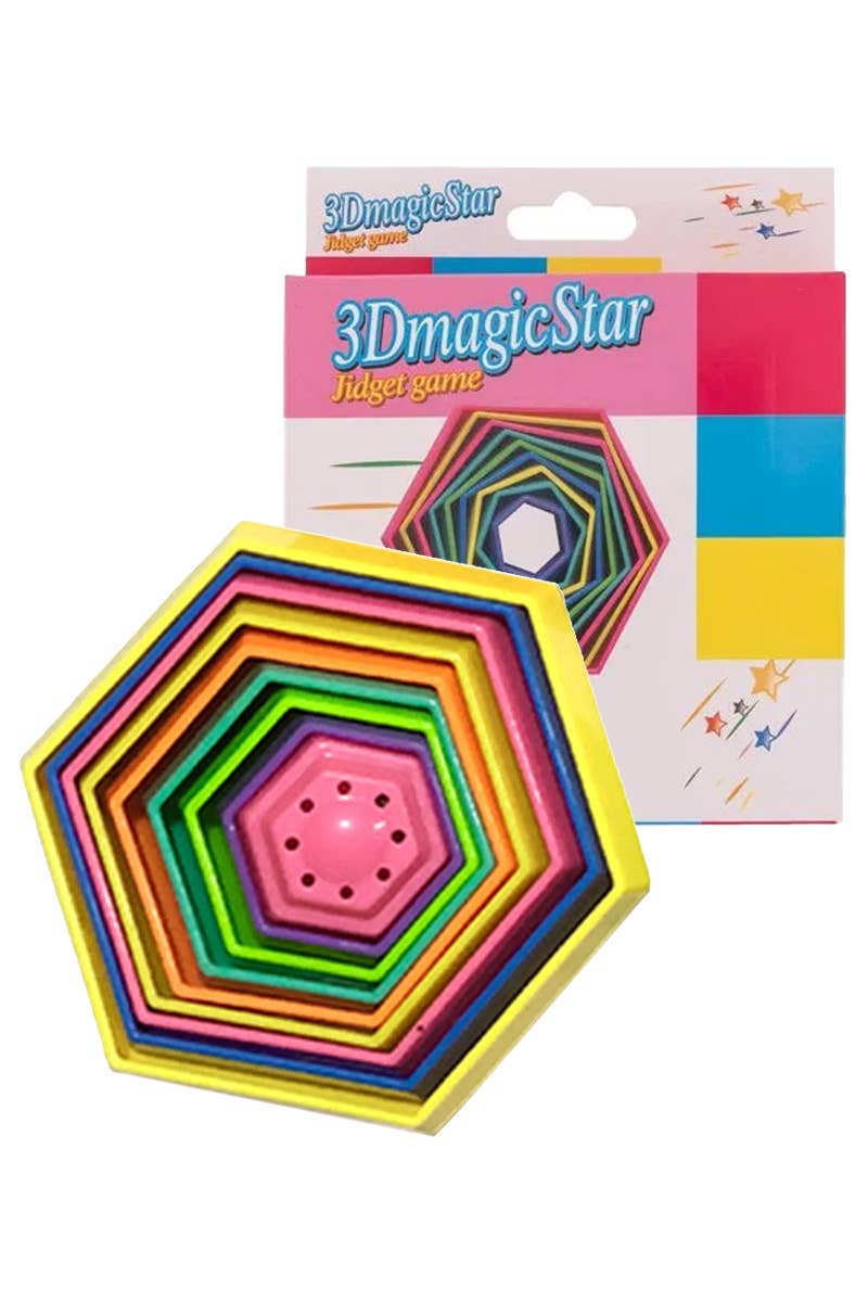 ASSORTED Hex Geometric 3d Articulated Fidget Toy for wholesale on Faire1