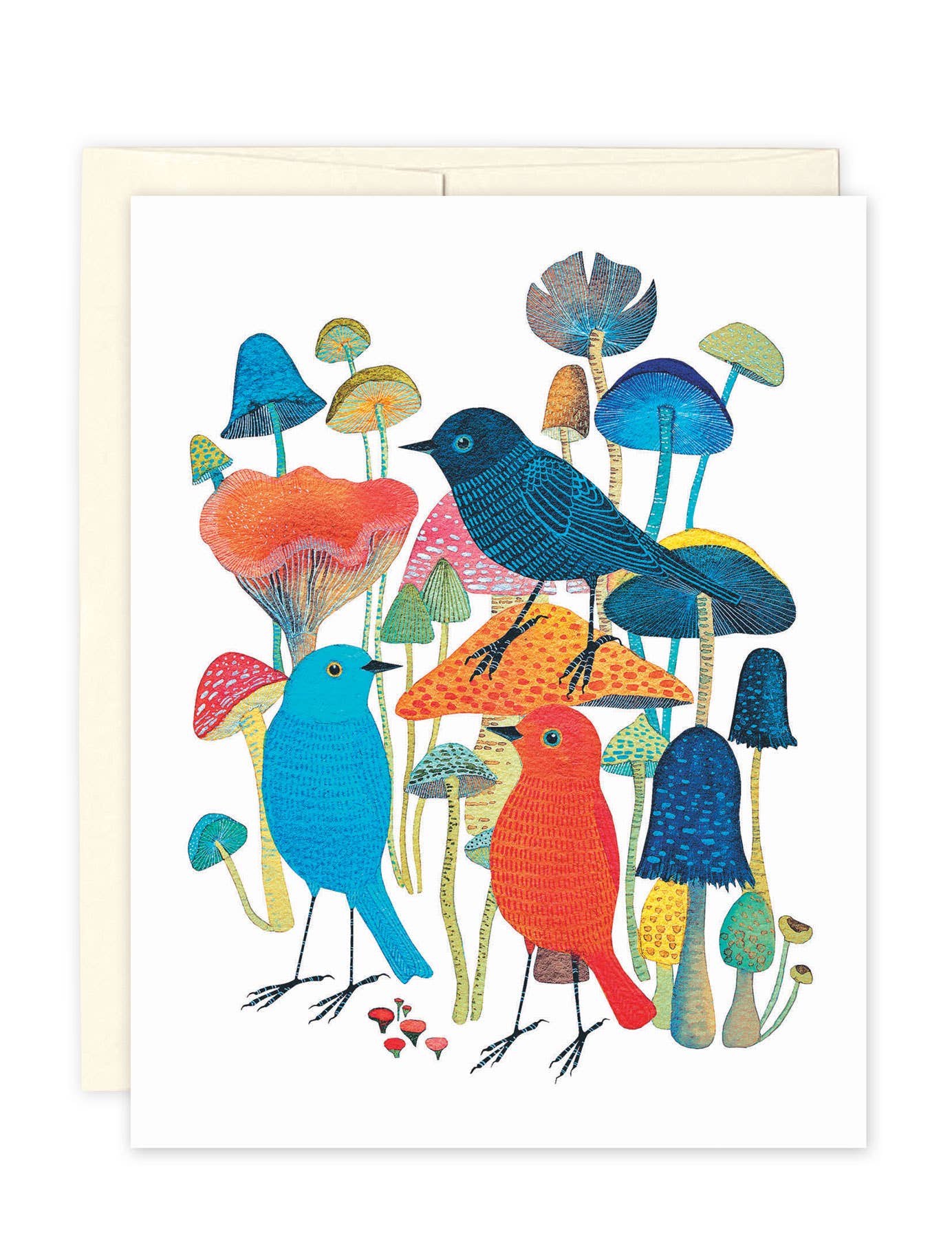 Biely & Shoaf - Wholesale Stationery/Notecard Set - Birds & Mushrooms Boxed Notecard - Set of 102