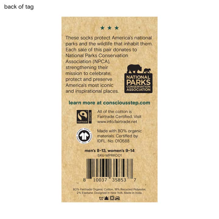 Conscious Step - Wholesale Socks - Unisex - Socks that Protect National Parks (Blue Mountain)