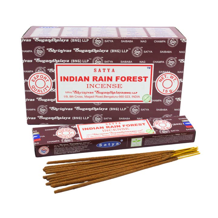 Satya Indian Rain Forest Incense 15 grams for wholesale by Eastern Trading