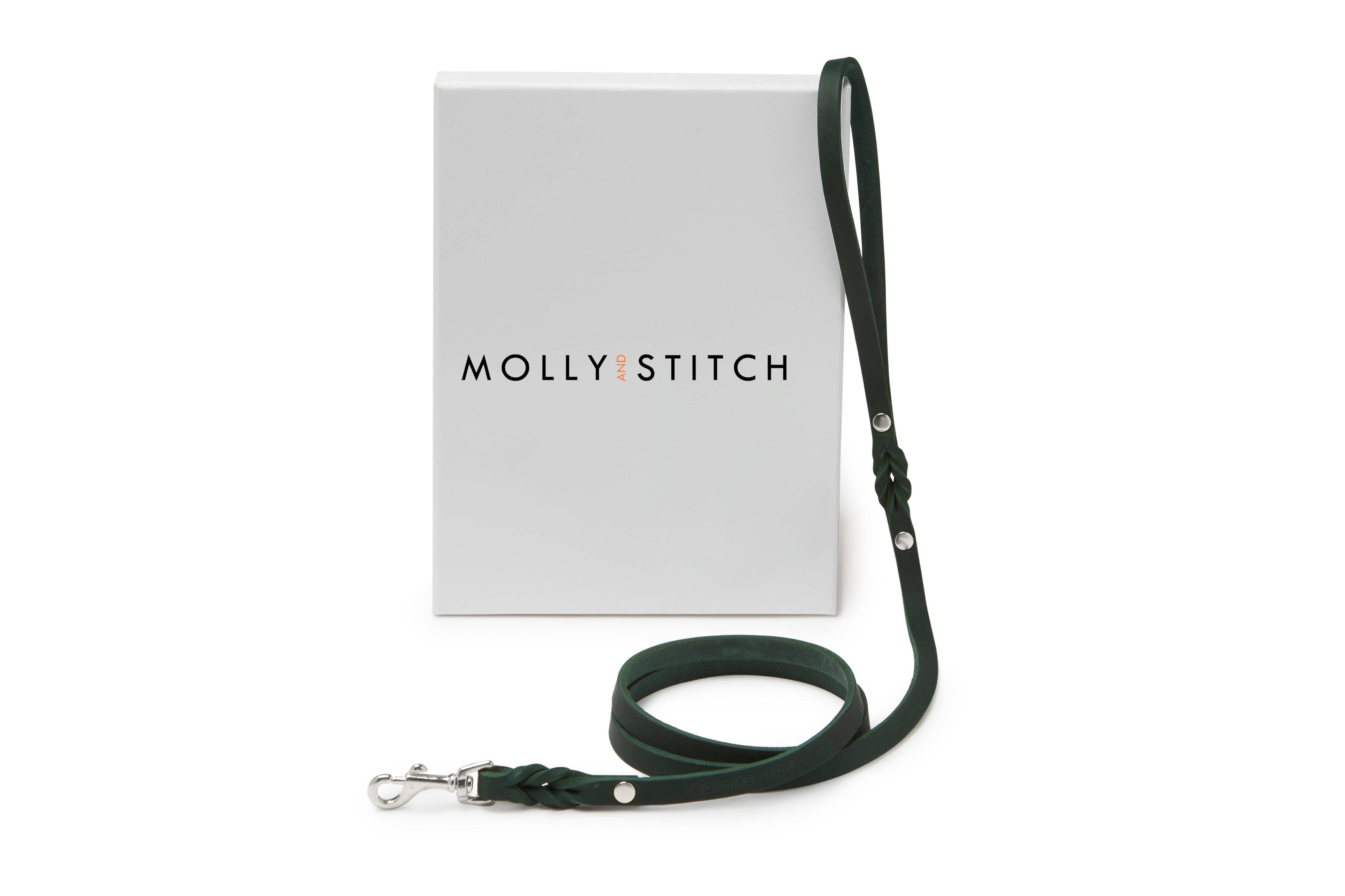 Molly and Stitch - Wholesale Pet Leash - Dog - Butter Leather City Dog Leash - Forest Green2