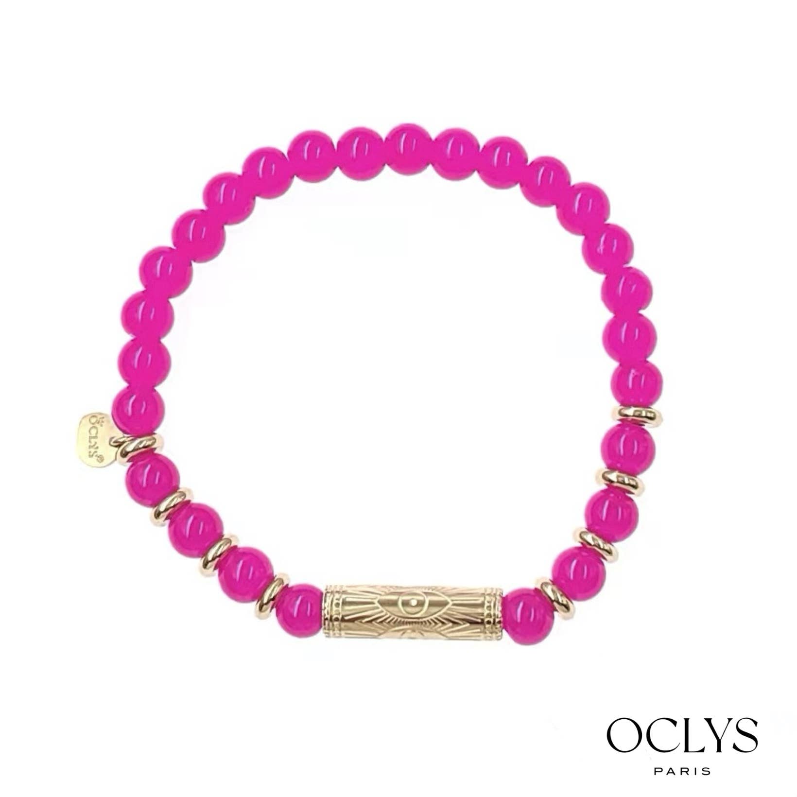 Oclys - Wholesale Beaded Bracelet - Stainless steel bracelet and Tyché stones0