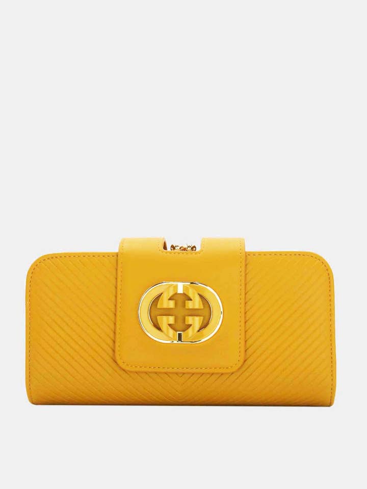 Wallet Chic Faux Leather Stripes 16D-1349S for wholesale by Tom&Eva (F.D.M diffusion)