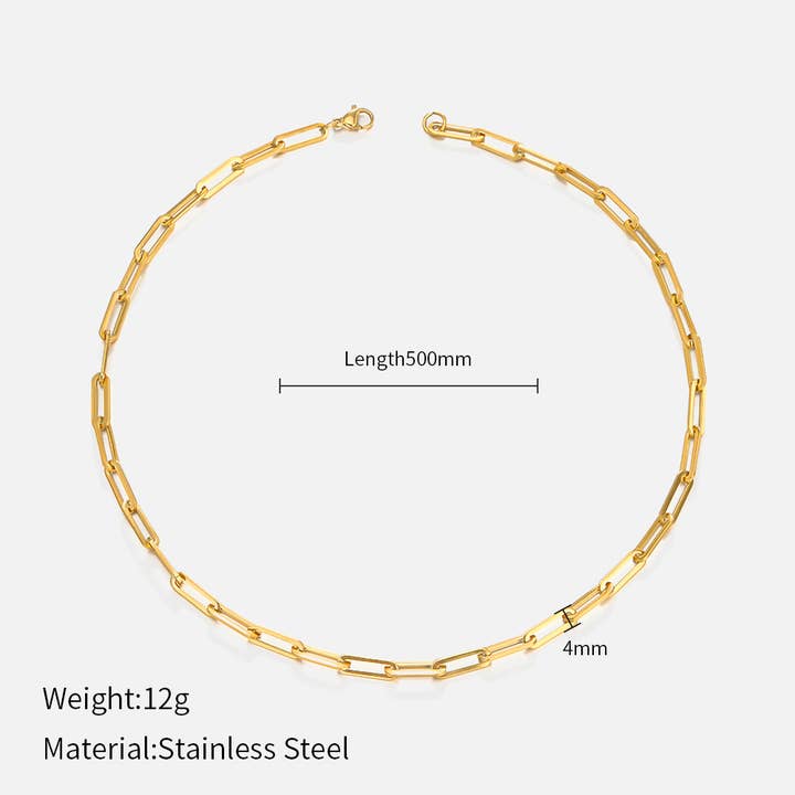 Sweet Cherry Sky - Wholesale Link & Chain Necklace - Classic Paper Clip Necklace Paperclip in Gold or Silver1