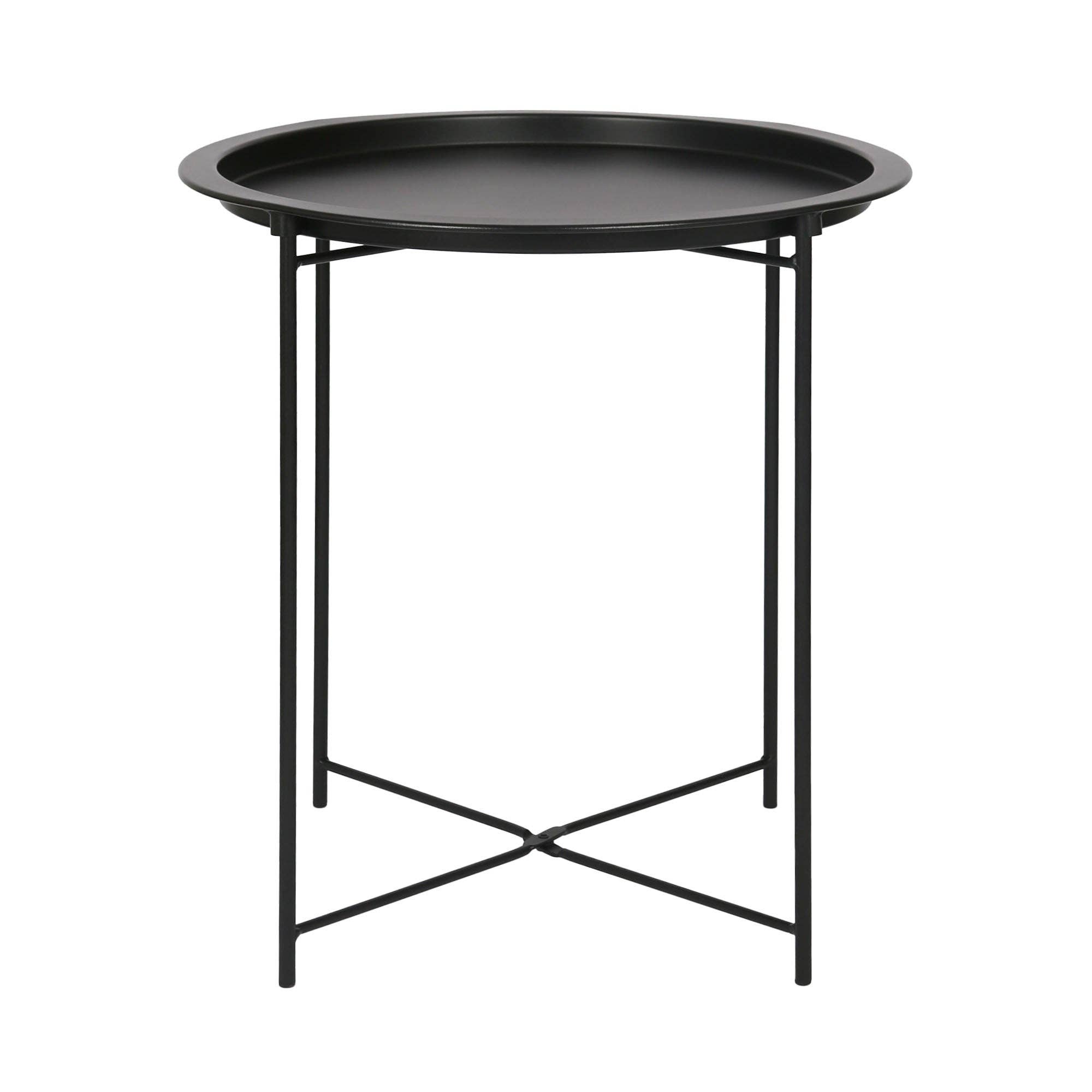 Rinkit Ltd - Wholesale Side Table - Round Steel Tray Table - By Harbour Housewares0