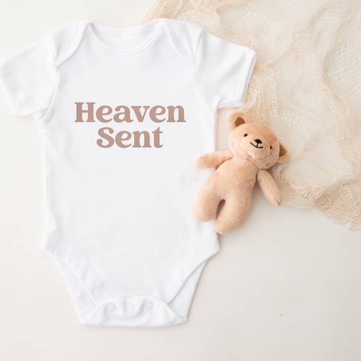 Heaven Sent Onesie®, Miracle Baby, IVF Success Baby Gift for wholesale by Hey Lets B Creative