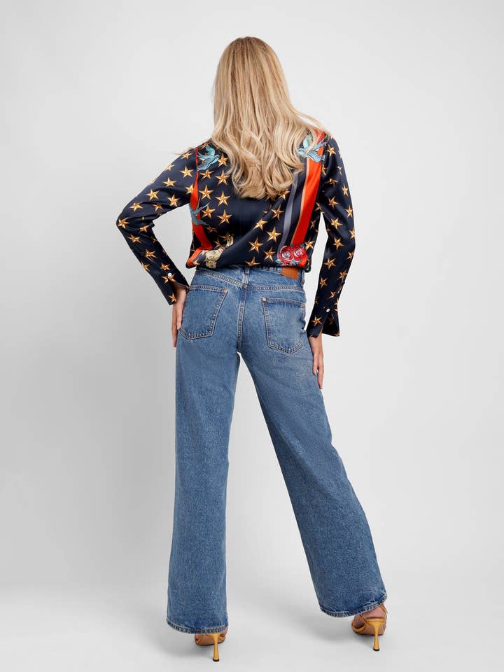 Jessica Russell Flint - Wholesale Button Down Shirt - Women's - Blazer Shirt / "Sailor's Dreams"