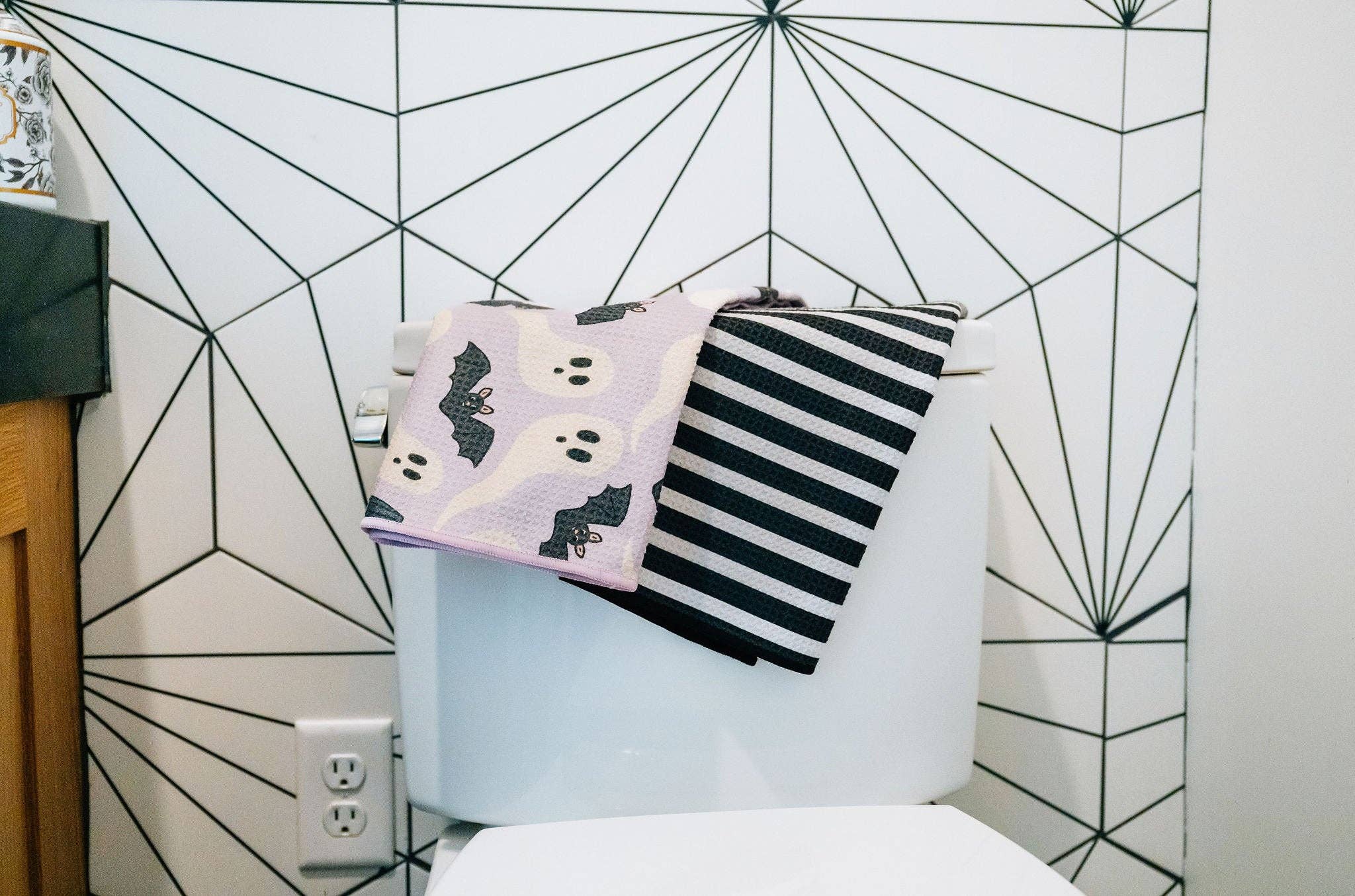 Black Licorice: Double-Sided Hand Towel for wholesale on Faire2