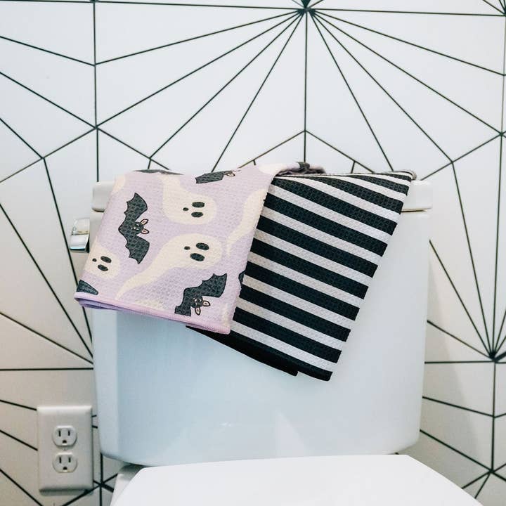 Black Licorice: Double-Sided Hand Towel for wholesale on Faire2