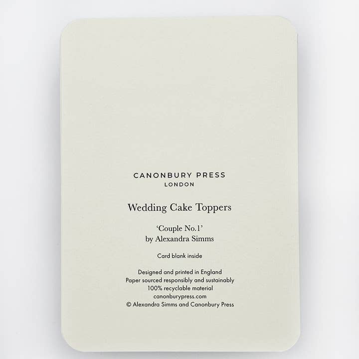 Canonbury Press – wholesale Bröllopskort – Bröllopstårta Topper Nr.1 Gratulationskort | Förlovning2