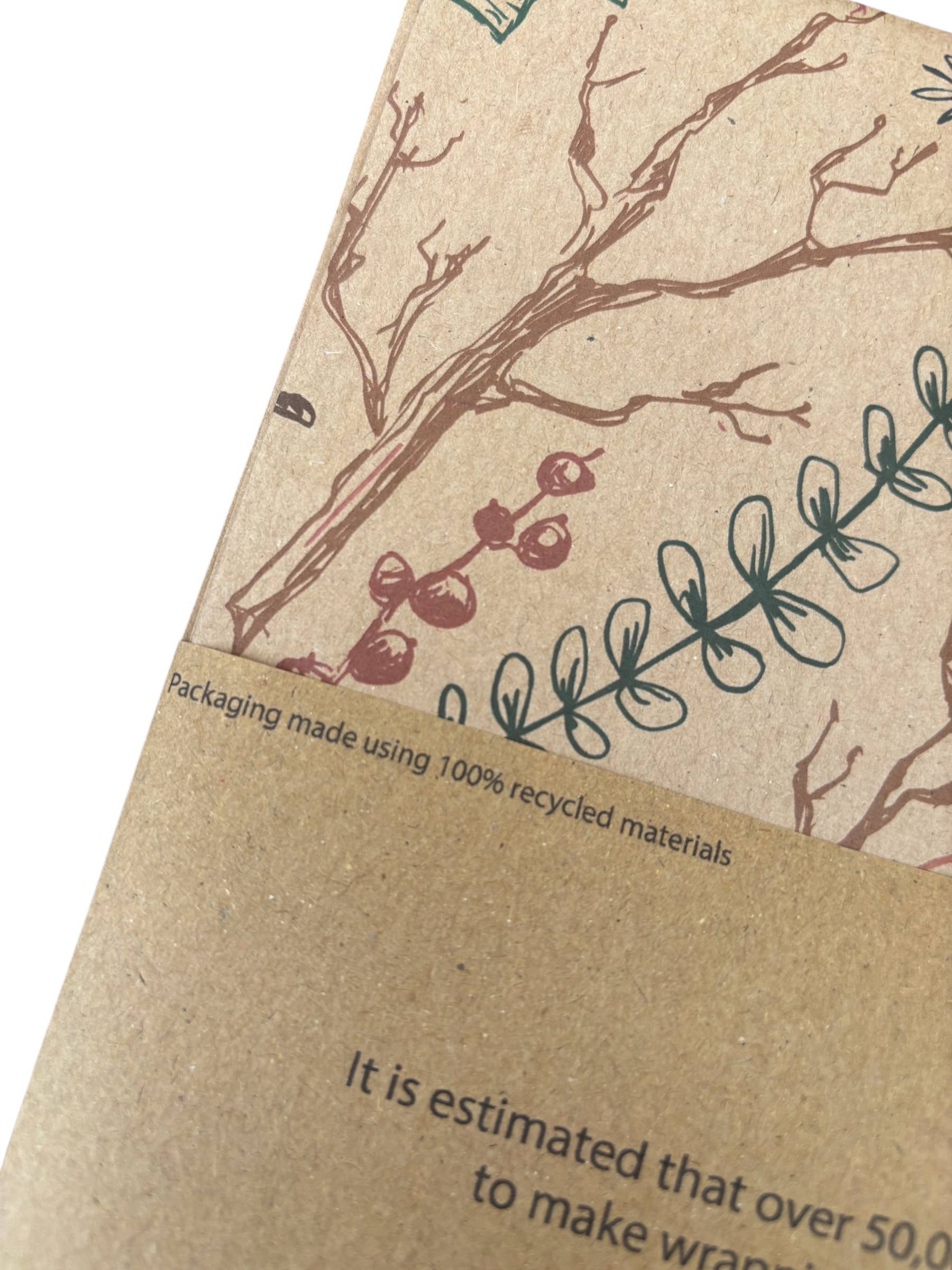 PlanetWrapIt - Wholesale Flat Wrap - Christmas Dried Oranges Recycled Kraft Gift Wrapping Paper 7