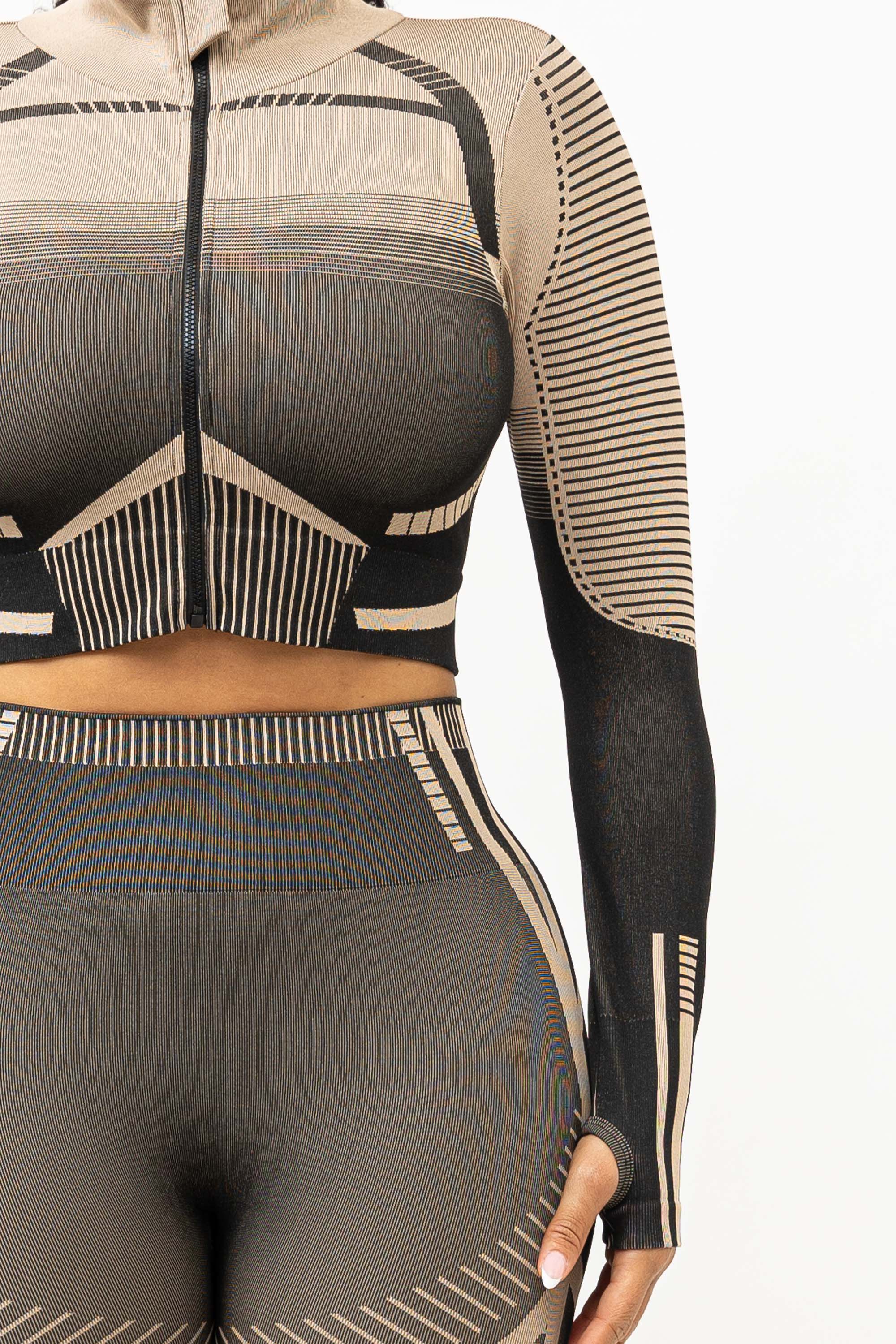 Boswell - Wholesale Activewear Set - Women's - SEAMLESS MOCK NECK TRACK SUIT SET7