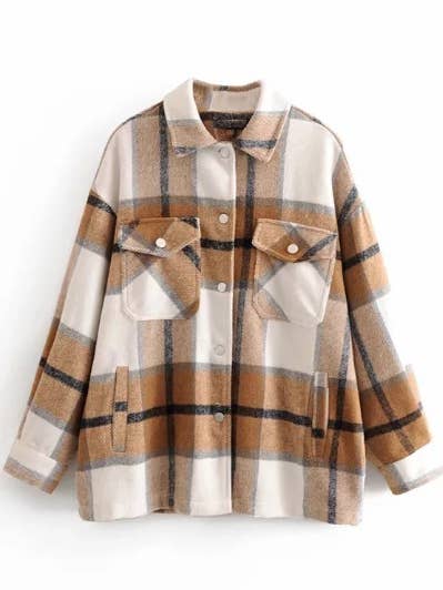 Rutig flanelljacka - Nyhetsstickat med unika grafiska mönster för wholesale av Miss Sparkling